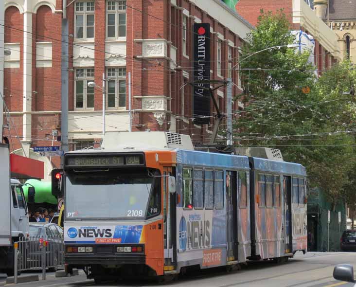 Yarra Trams Class B 2108 Ten News